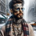 Bad Bunny desafía los días de frío con blusa blanca, jeans y sandalias havaianas en Nueva York