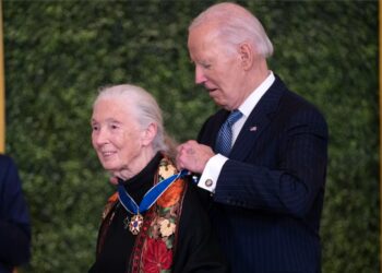 Biden condecora a Jane Goodall, Hillary Clinton, 'Magic', Messi, Bono y Soros