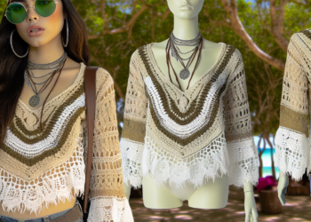 Cómo llevar blusas boho de crochet en tendencia de Primavera-Verano 2025