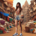 Dakota Johnson reaparece con vestido boho y tenis Nike Cortez TXT en Mumbai con Chris Martin