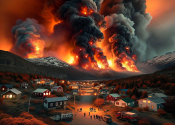 Evacúan 200 viviendas por incendio en la Patagonia argentina