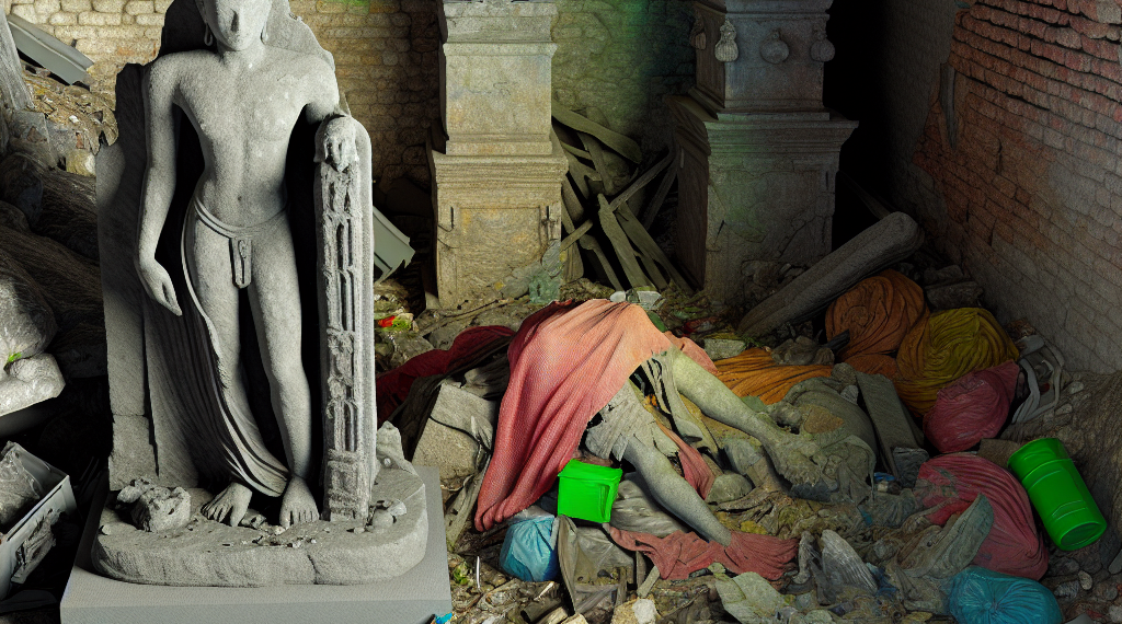 hallan una estatua de 2 mil años en bolsa de basura