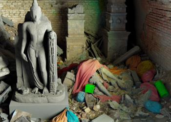 hallan una estatua de 2 mil años en bolsa de basura