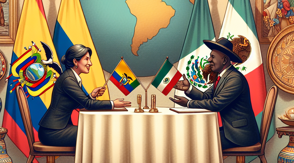 Vicepresidenta de Ecuador promete restablecer relaciones con México