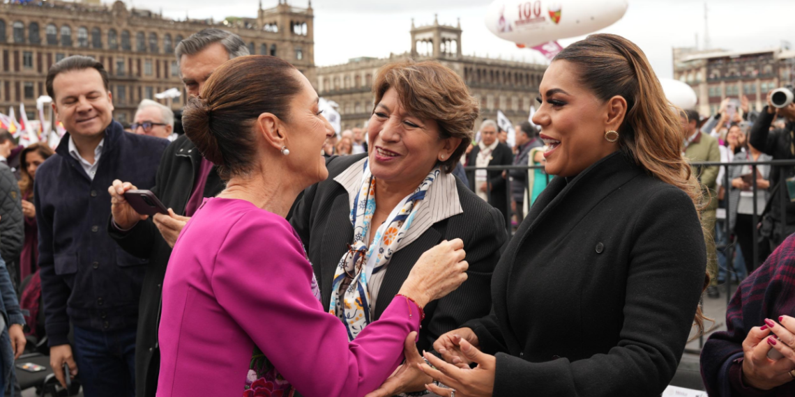 Edomex, el más favorecido por el Segundo Piso de la 4T; acompaña Delfina Gómez a Sheinbaum en su mensaje de 100 Días
