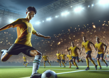 El centrocampista japonés de la Real Sociedad, Takefusa Kubo (i), remata ante el guardameta brasileño del Villarreal, Luiz Júnior, este lunes.