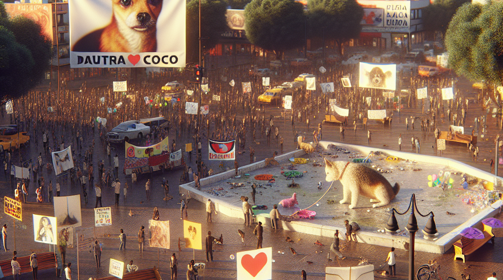 Manifestación a favor de "Coco", perrito que fue atacado con un arma en Aguascalientes