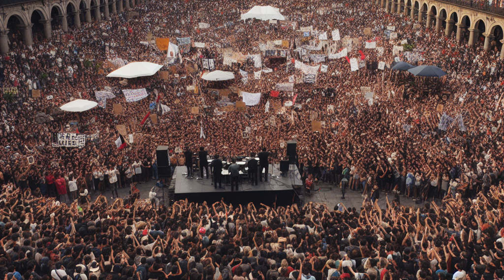 Filas, discursos y megarrosca en el Zócalo