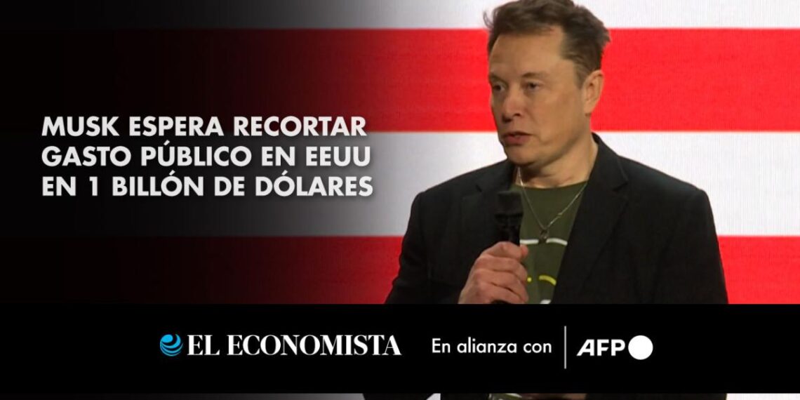 Musk espera recortar gasto público en EEUU en 1 billón de dólares