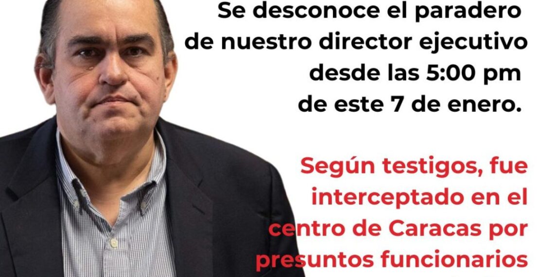 ONG responsabiliza al gobierno de Maduro por desaparición de su director