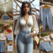 Ideas para llevar mom jeans con blusas en tendencia de Primavera-Verano 2025