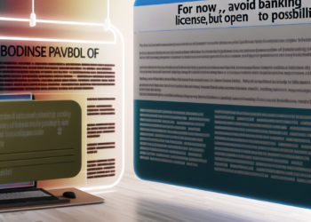 por el momento no buscará una licencia bancaria, pero no lo descarta