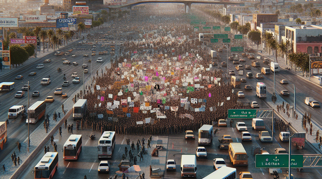 Primer día de Trump deja protestas y varados en garitas de Tijuana