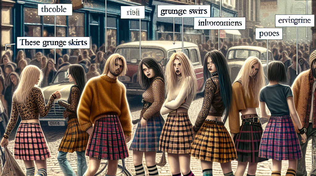 Vuelven las faldas de cuadros grunge de los 90 para Primavera-Verano 2025
