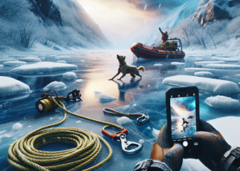 Graban en video dramático rescate de perro de un río helado