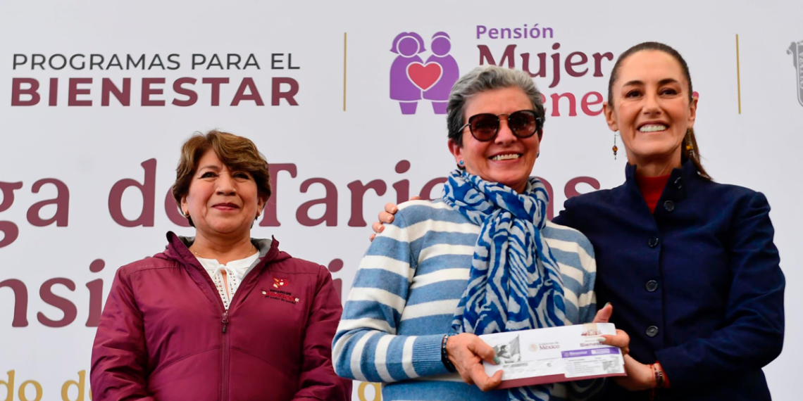 Sheinbaum y Delfina Gómez arrancan con la entrega de pensiones “Mujeres con Bienestar” y “Bienestar para Adultos Mayores”
