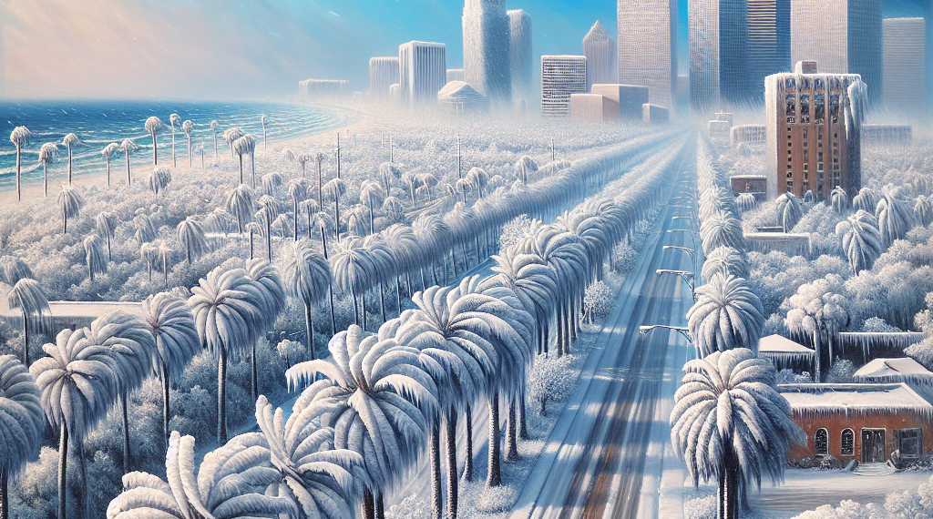 Tormenta gélida provoca inusual nevada en Florida, Houston y Nueva Orleans (Video)