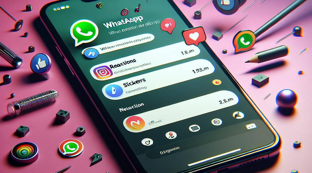 WhatsApp añade reacciones a mensajes con doble toque, stickers de selfis, fondos y efectos a fotos