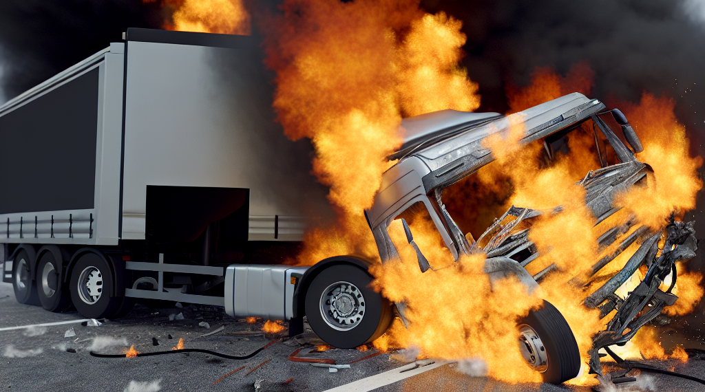 Por rebasar, camión se estrelló contra tráiler y se incendió 🎦 - El Tiempo de México