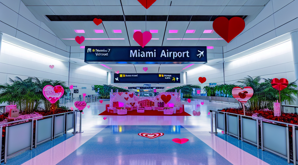 El aeropuerto de Miami tiene trabajo extra por el Día de San Valentín