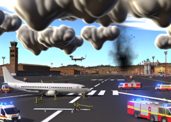 Avión aterriza por presunta amenaza de bomba en Roma, Italia %
