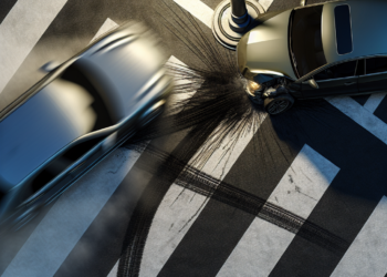 Auto pierde el control y casi atropella a una mujer