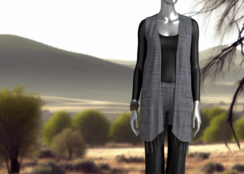 Los chalecos boho de los 70 que regresan en color negro con pantalones para Primavera-Verano 2025