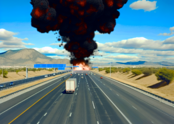 Cierran la autopista México-Puebla en ambos sentidos por explosión de pipa con gas (Video)