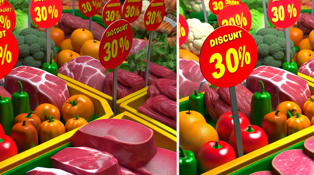 Carnes, frutas y verduras con promociones