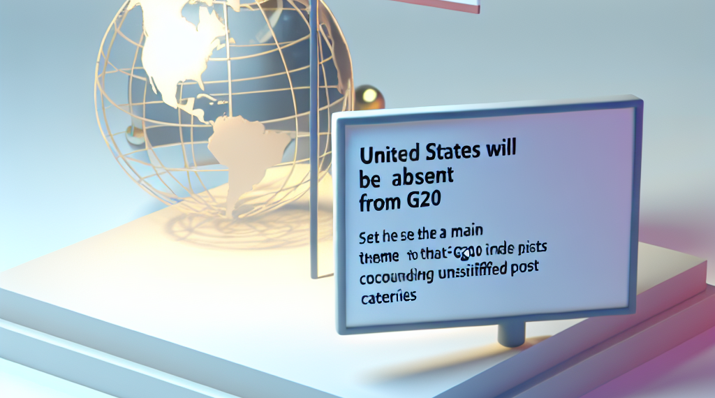 Estados Unidos no asistiría a la reunión del G20 en Sudáfrica