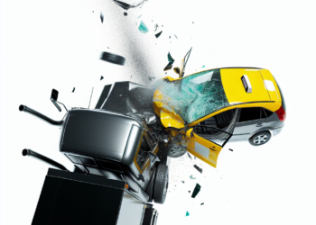 Captaron impresionante choque entre tráiler y taxi 🎦