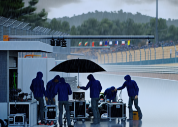 La lluvia frena la jornada matinal del segundo día de test con Haas probando intermedios