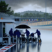 La lluvia frena la jornada matinal del segundo día de test con Haas probando intermedios
