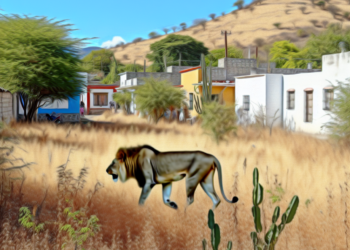 León suelto aterroriza calles de Ocoyoacac, Edomex