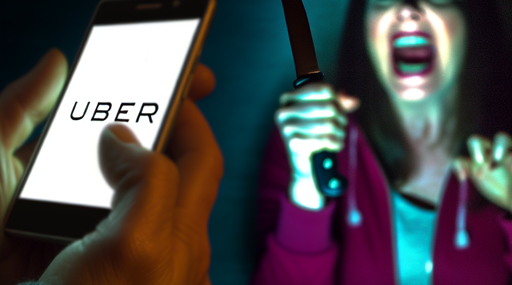 Una mujer amenaza a un conductor de Uber con una navaja (Video)