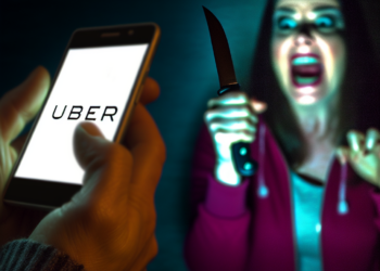 Una mujer amenaza a un conductor de Uber con una navaja (Video)