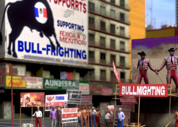 Protestan a favor de las corridas de toros y peleas de gallos en el Congreso de la CDMX
