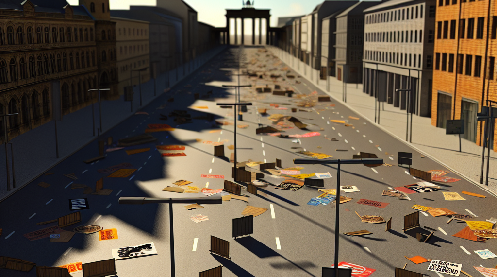 Manifestantes bloquean una marcha neonazi en Berlín