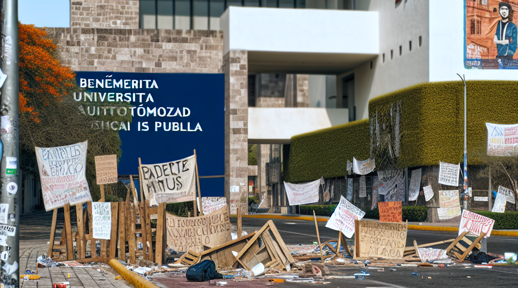Con paro, estudiantes de la BUAP reclaman por carencias, calidad educativa y violencia de género