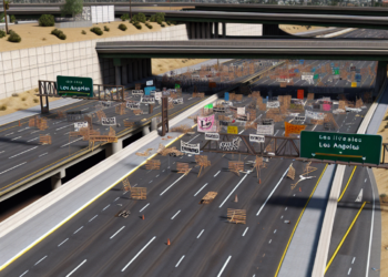 Manifestantes bloquean la circulación en autopista de Los Ángeles para exigir fin a deportaciones