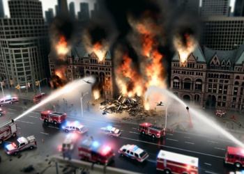 Equipos de emergencia responden al accidente de un avión de Delta en el Aeropuerto Pearson de Toronto