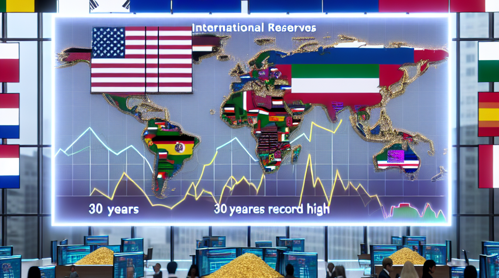 Reservas internacionales tocan nuevo máximo de tres décadas