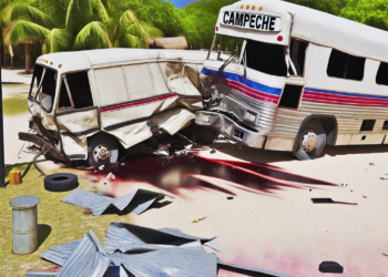 Fatal choque de un autobús con un tráiler en Campeche deja más de 30 muertos