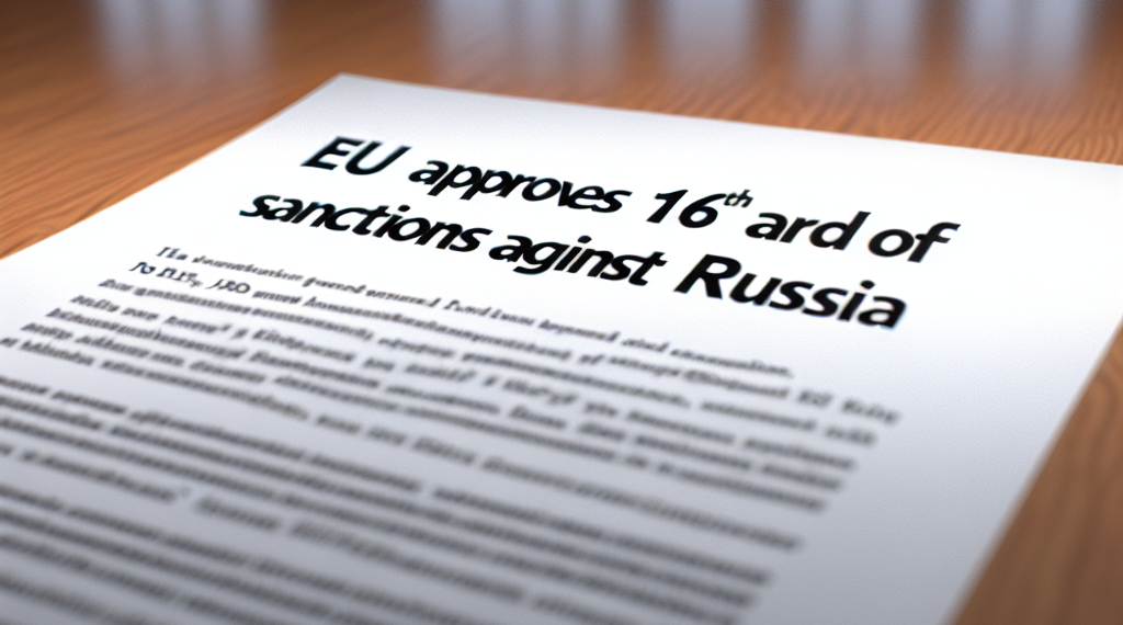 UE acuerda 16º paquete de sanciones a Rusia – DW – 19/02/2025