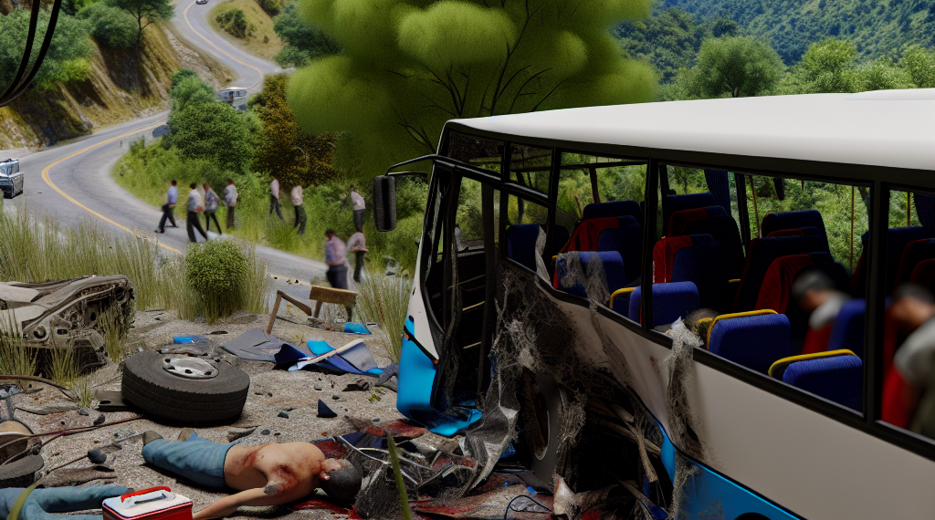 Choca autobús con estudiantes de preparatoria en Chiapas; hay 30 heridos