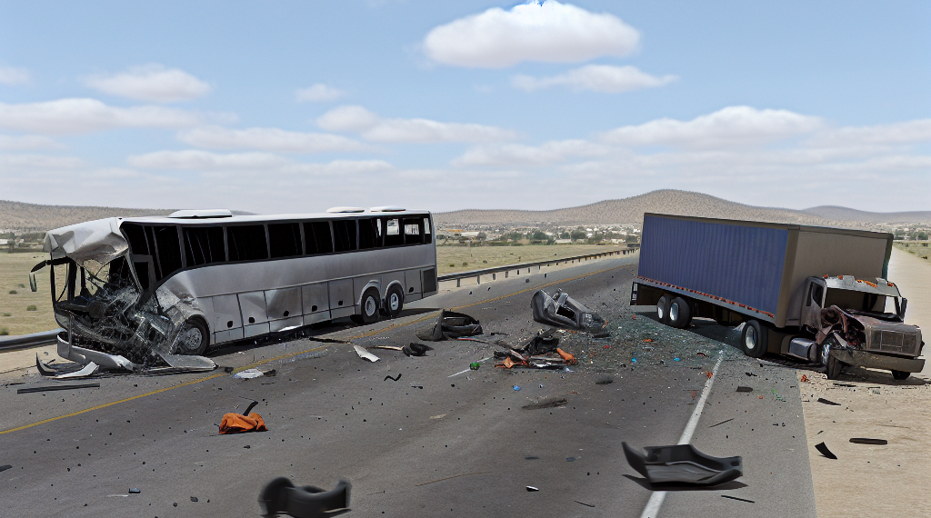 Fuerte choque entre autobús de pasajeros y tráiler en carretera México-Querétaro