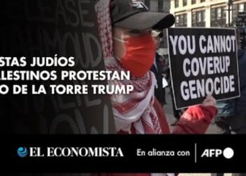 Activistas judíos propalestinos protestan dentro de la Torre Trump