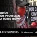 Activistas judíos propalestinos protestan dentro de la Torre Trump