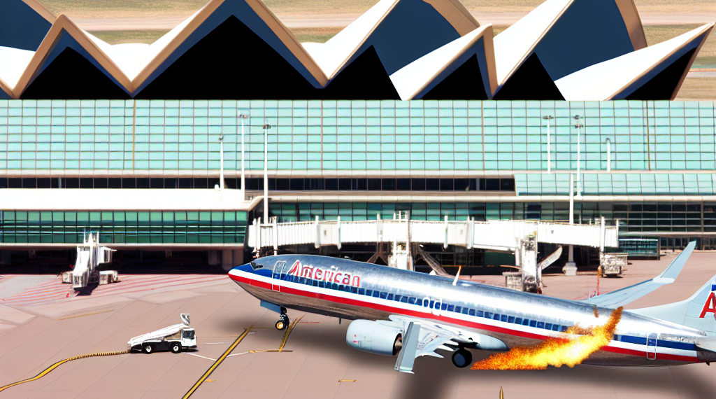Avión de American Airlines se incendia en aeropuerto de Denver (Video)