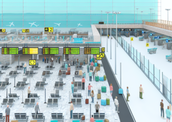 Impacta aeropuerto de Cancún con largas filas en pista para despegar